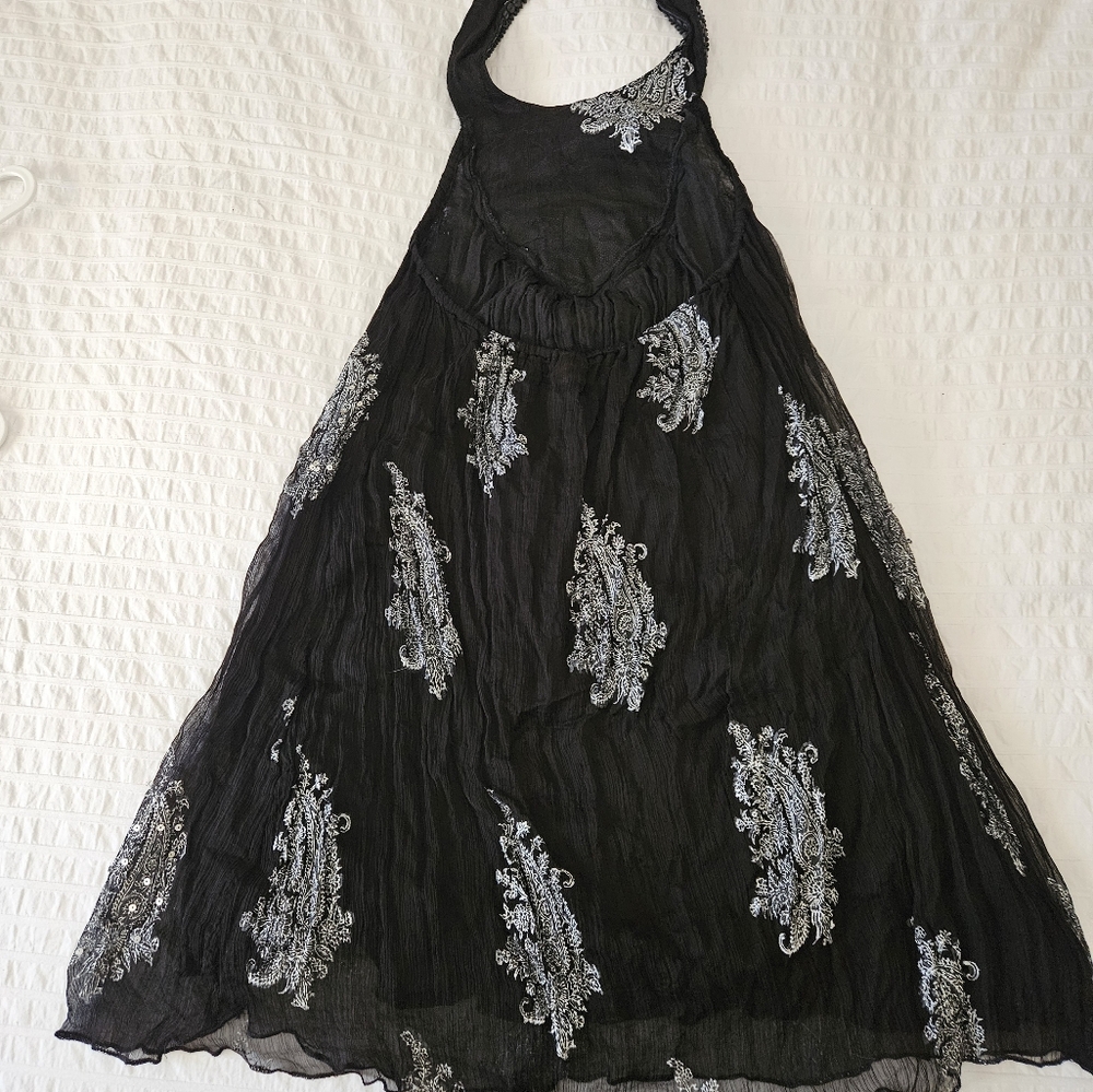 Mini halter sequence dress